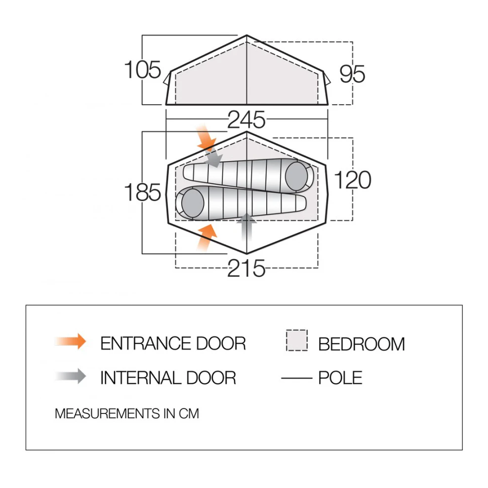 Vango Nevis 200 - 2-person Tent 2 Vango Nevis 200 - 2-person Tent - Image 2