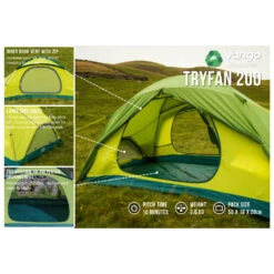 Vango Tryfan 200 - 2-person Tent 6 Vango Tryfan 200 - 2-person Tent -Outdoor Equipment vango tryfan 200 2 person tent bf detail 3