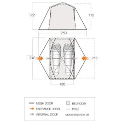 Vango Tryfan 200 - 2-person Tent 7 Vango Tryfan 200 - 2-person Tent -Outdoor Equipment vango tryfan 200 2 person tent bf detail 4
